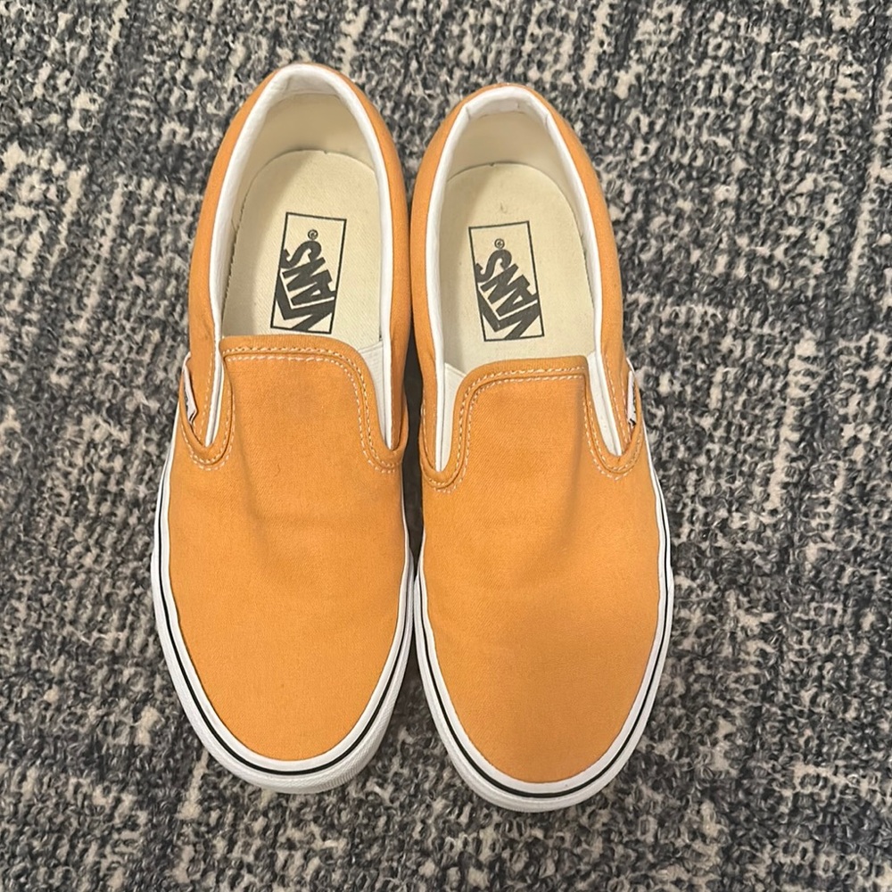 Vans Orange Slip-On Sneakers Canvas Casual